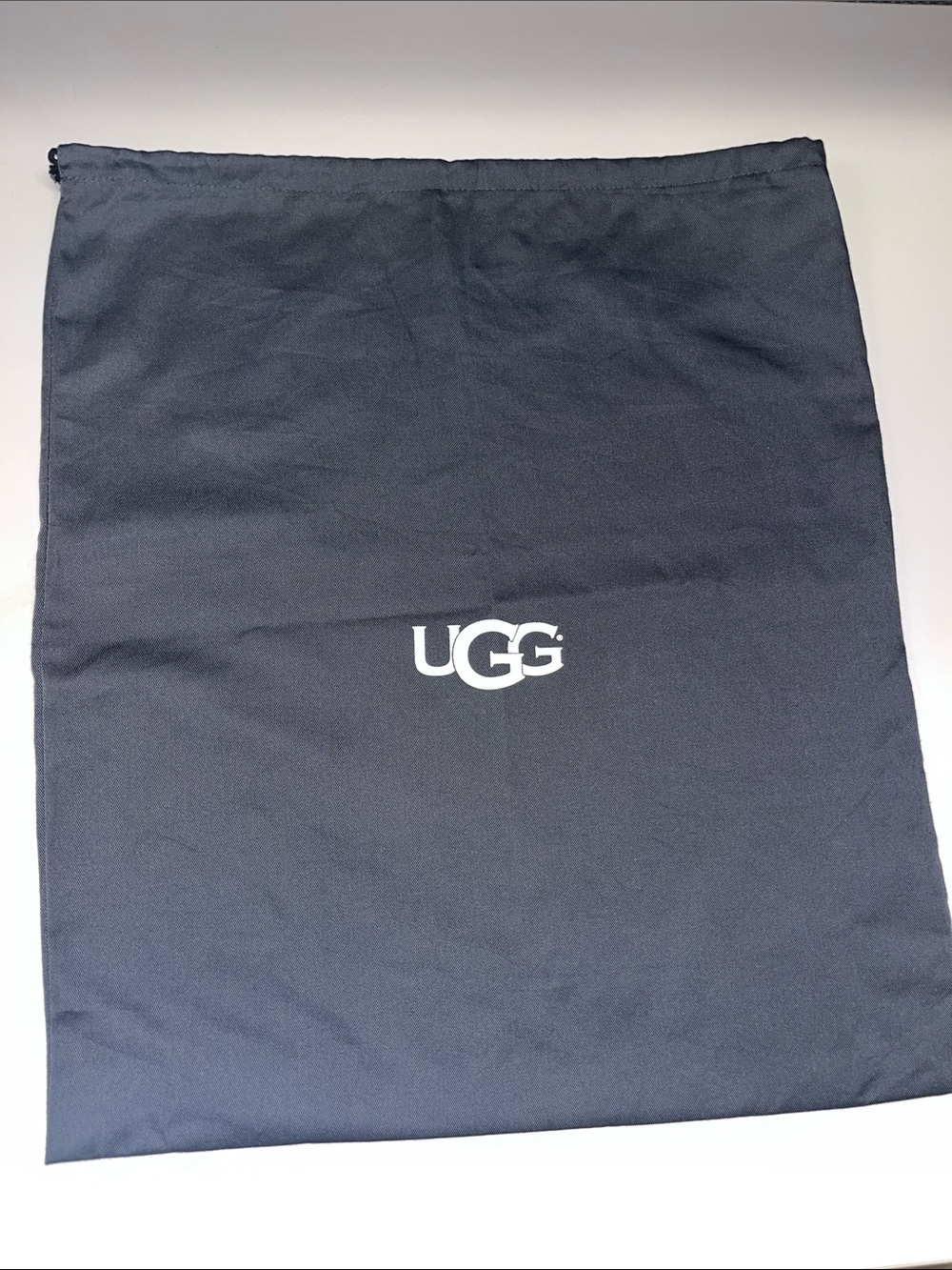 UGG Gray Drawstring Dust Bag with White Logo